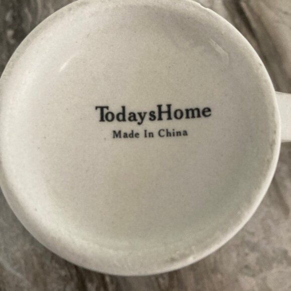 Todays Home Navy Rimmed Dinnerware Mug Stoneware Used - Picture 5 of 5
